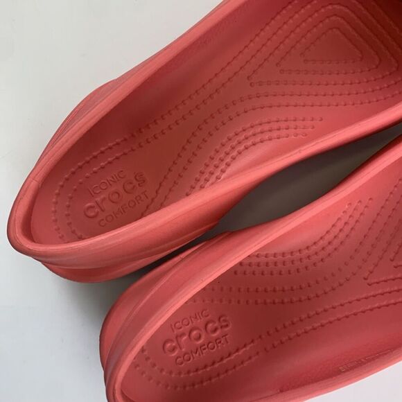 Crocs Olivia II Pink Coral Slingback Ballet Flat Slip On Round Toe Womens Size 9 - Picture 7 of 12